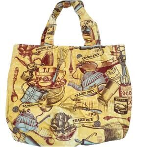Victorian Kitchen Trader Joe's Reusable Canvas Shopping Bag Grocery Eco Chef Vtg